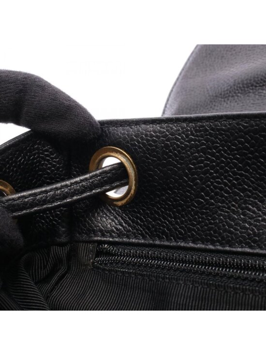 Chanel Backpack Triple CC Logo Black Caviar Leather Coco main image 10